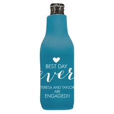 Best Day Ever with Heart Bottle Huggers