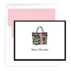 Camo Tote Bag Folded Note Cards