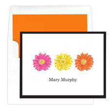 Trio of Mums Folded Note Cards