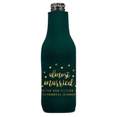 Confetti Dots Almost Married Bottle Huggers