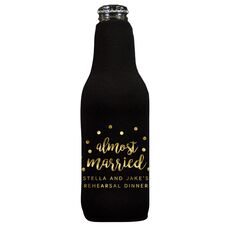 Confetti Dots Almost Married Bottle Huggers