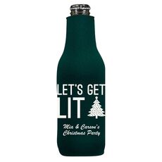 Let's Get Lit Christmas Tree Bottle Huggers