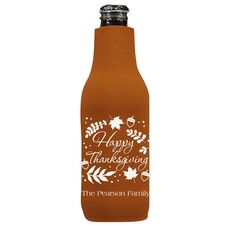 Happy Thanksgiving Autumn Bottle Huggers