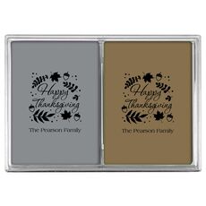 Happy Thanksgiving Autumn Double Deck Playing Cards