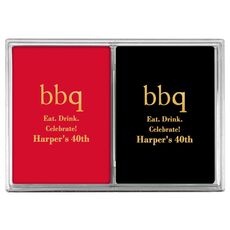 Big Word BBQ Double Deck Playing Cards