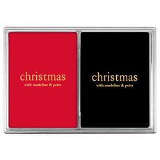 Big Word Christmas Double Deck Playing Cards