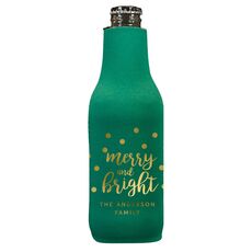 Confetti Dots Merry and Bright Bottle Huggers