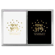 Confetti Dots New Year Double Deck Playing Cards