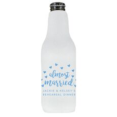 Confetti Hearts Almost Married Bottle Huggers