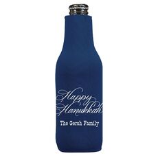 Elegant Happy Hanukkah Bottle Huggers