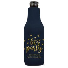Confetti Hearts Let's Party Bottle Huggers