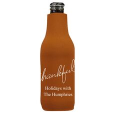 Expressive Script Thankful Bottle Huggers