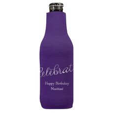 Expressive Script Celebrate Bottle Huggers