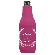 Floral Laurel Wreath Bottle Huggers
