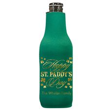 Happy St. Paddy's Day Clover Bottle Huggers