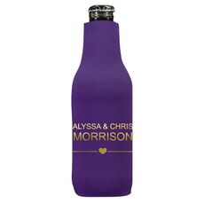 Heart With Lines Bottle Huggers