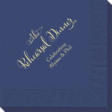 Curly Script Rehearsal Dinner Napkins