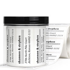Double Line Rectangle Address Labels in a Jar