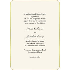 LaTour Gold Edged Invitations with Gold Edged Envelopes