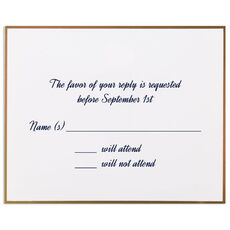 Gold Silhouette Response Cards