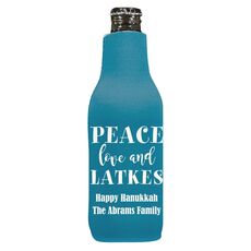 Peace Love And Latkes Bottle Huggers