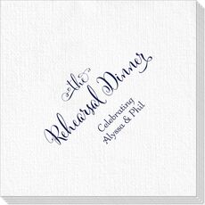 Curly Script Rehearsal Dinner Deville Napkins