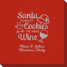 Santa Forget Cookies Linen Like Napkins