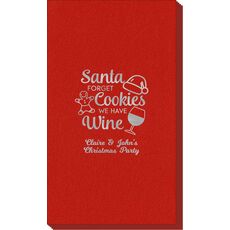 Santa Forget Cookies Linen Like Guest Towels