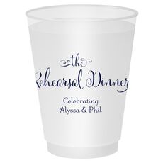 Curly Script Rehearsal Dinner Shatterproof Cups