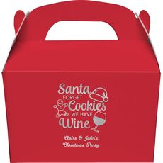 Santa Forget Cookies Gable Favor Boxes