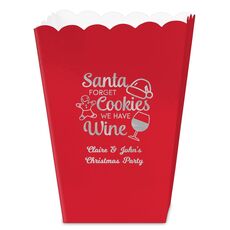 Santa Forget Cookies Mini Popcorn Boxes
