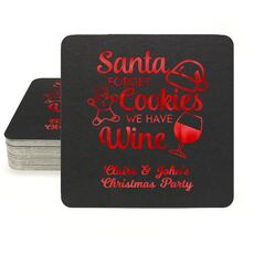 Santa Forget Cookies Square Coasters