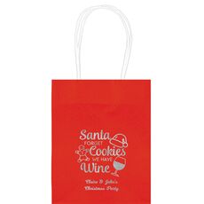 Santa Forget Cookies Mini Twisted Handled Bags