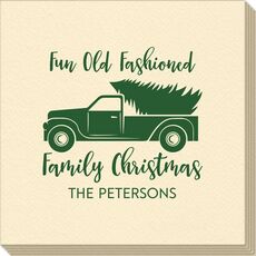 Fun Old Fashion Christmas Linen Like Napkins