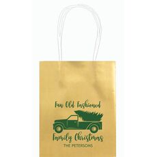 Fun Old Fashion Christmas Mini Twisted Handled Bags