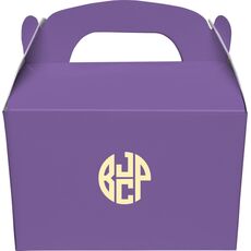 4 Initial Rounded Monogram Gable Favor Boxes
