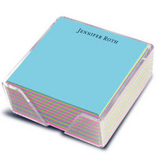 Tri-Color Notes Square with Acrylic Holder