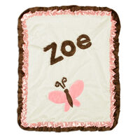 Personalized Butterfly Car Seat Blanket