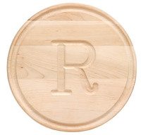 Maple 10.5 inch Round Monogrammed Cutting Board