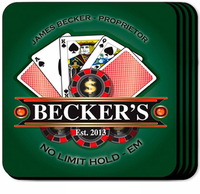 Poker Hold-Em Coaster Set