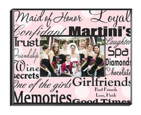Maid of Honor Frame on Pink with Polka Dots