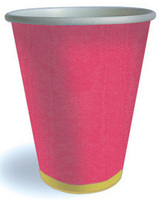 Fuchsia Moire Paper Cups