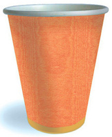 Orange Moire Paper Cups