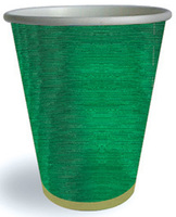Green Moire Paper Cups