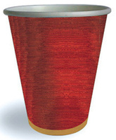 Red Moire Paper Cups