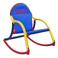 Blue Mesh Children's Rocking Chair with Primary Frame