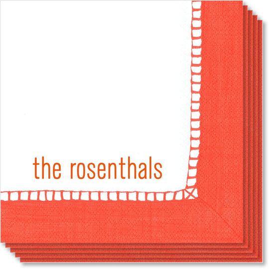 Coral Border Design Your Own Caspari Napkins