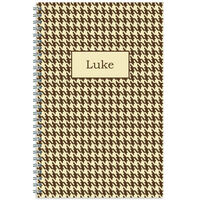 Tan Houndstooth Spiral Notebook