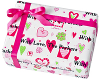 I Heart You Personalized Gift Wrap
