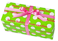 Preppy Dot Lime Personalized Holiday Gift Wrap